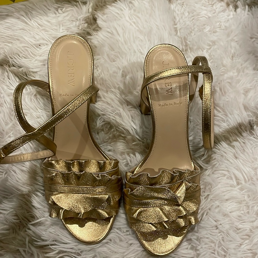 Gold Jcrew heels 7.5